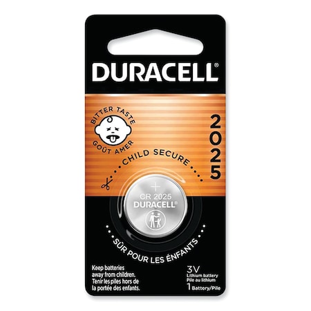 Duracell Duracell Coin Cell Lithium 3V Battery - DL2025 - For Multipurpose - 150 mAh - 3 V DC - 1 Each DL2025BPK